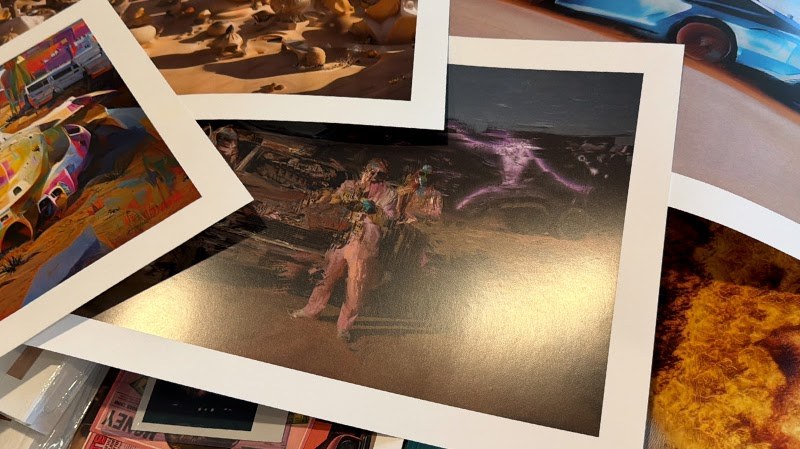 A stack of the printed give-aways