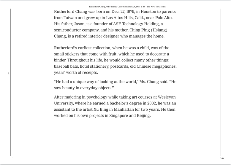 Obituary, continued
